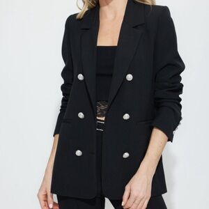 GENERATION LOVE BLACK LEIGHTON
BLAZER WITH SILVER BUTTONS XS NWOT